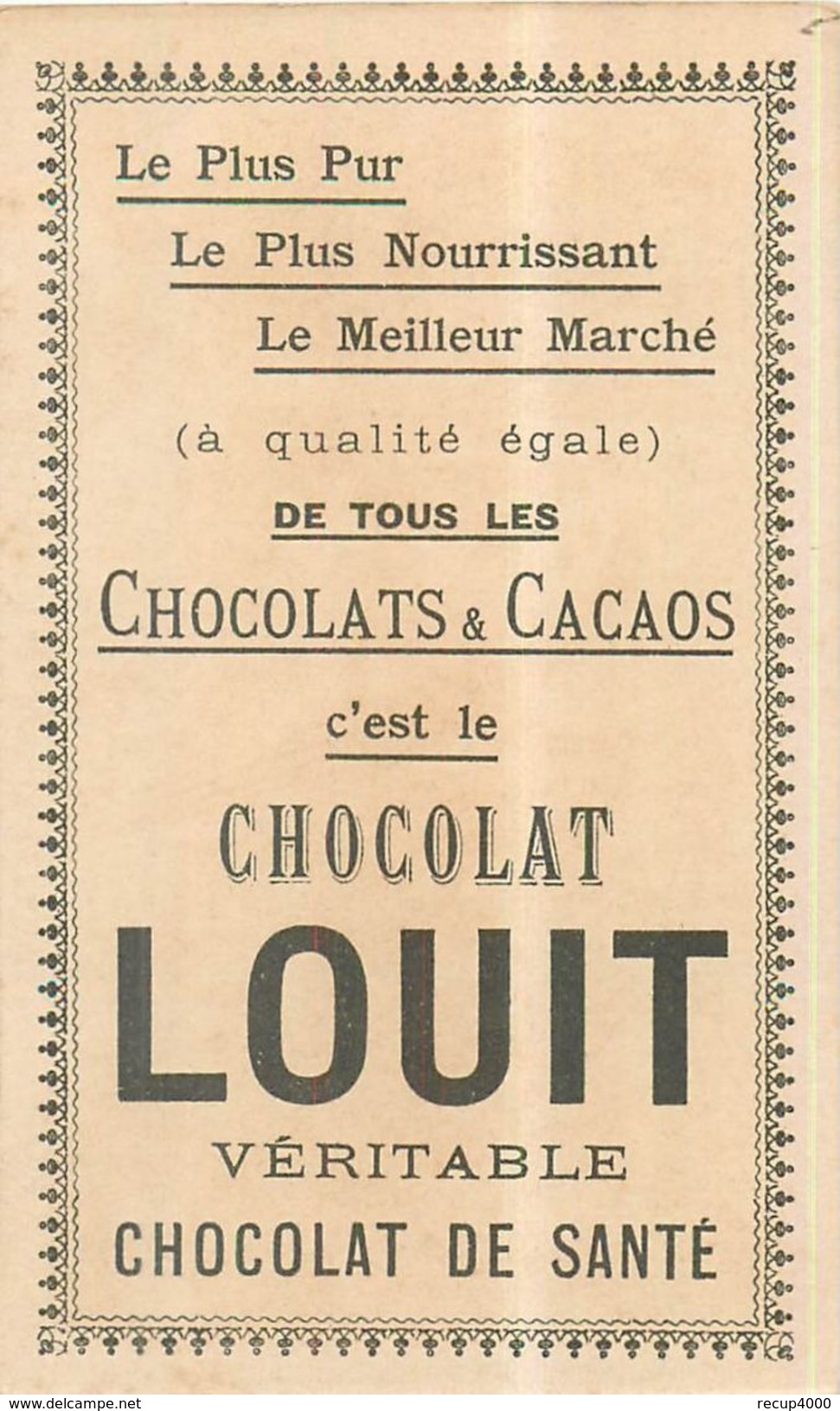 CHROMOS Chromo Chocolat LOUIT Militaria Cuirassiers Avant Le Défilé     2 Scans - Louit