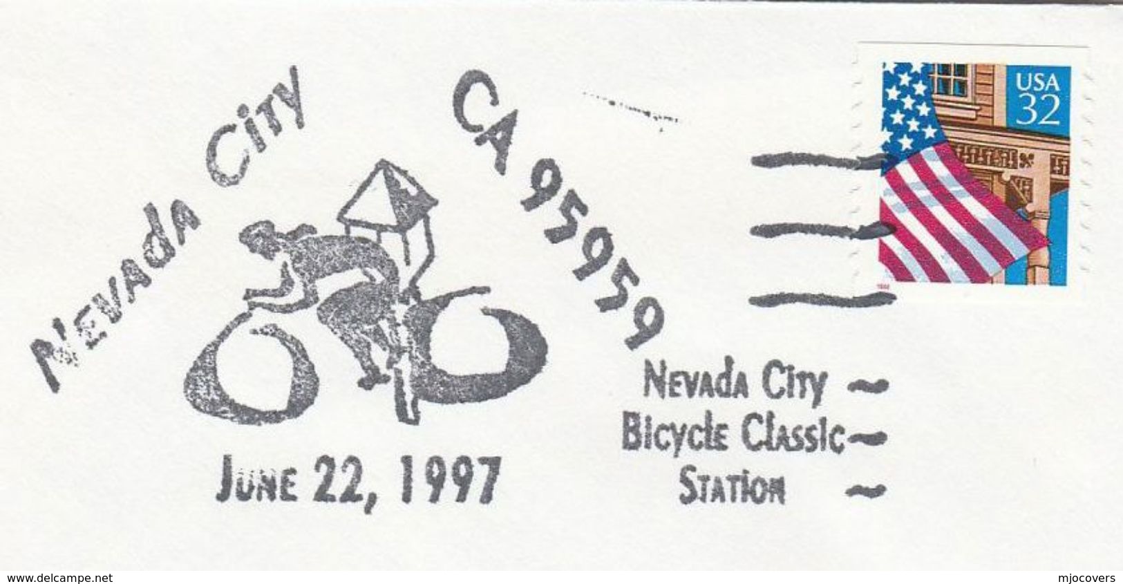 1997 The NEVADA CITY CYCLE RACE EVENT COVER Usa Sport Bike Cycle Cycling Bicycle Stamps - Cycling