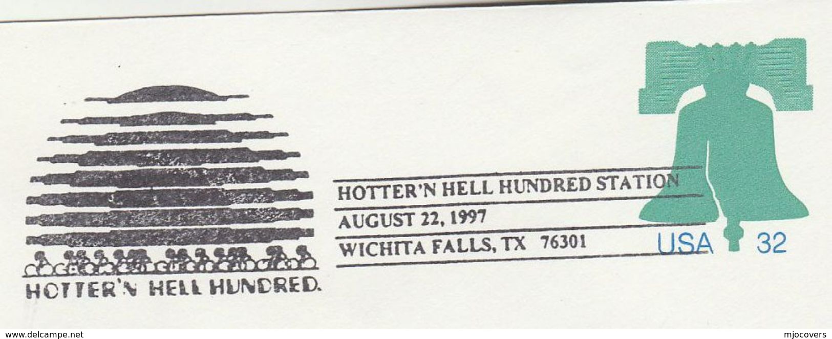 1997 The HOTTER'n HELL ENDURANCE CYCLE RACE EVENT COVER Wichita Falls Usa Sport Bike Bicycle Cycling Stamp Stationery - Wielrennen