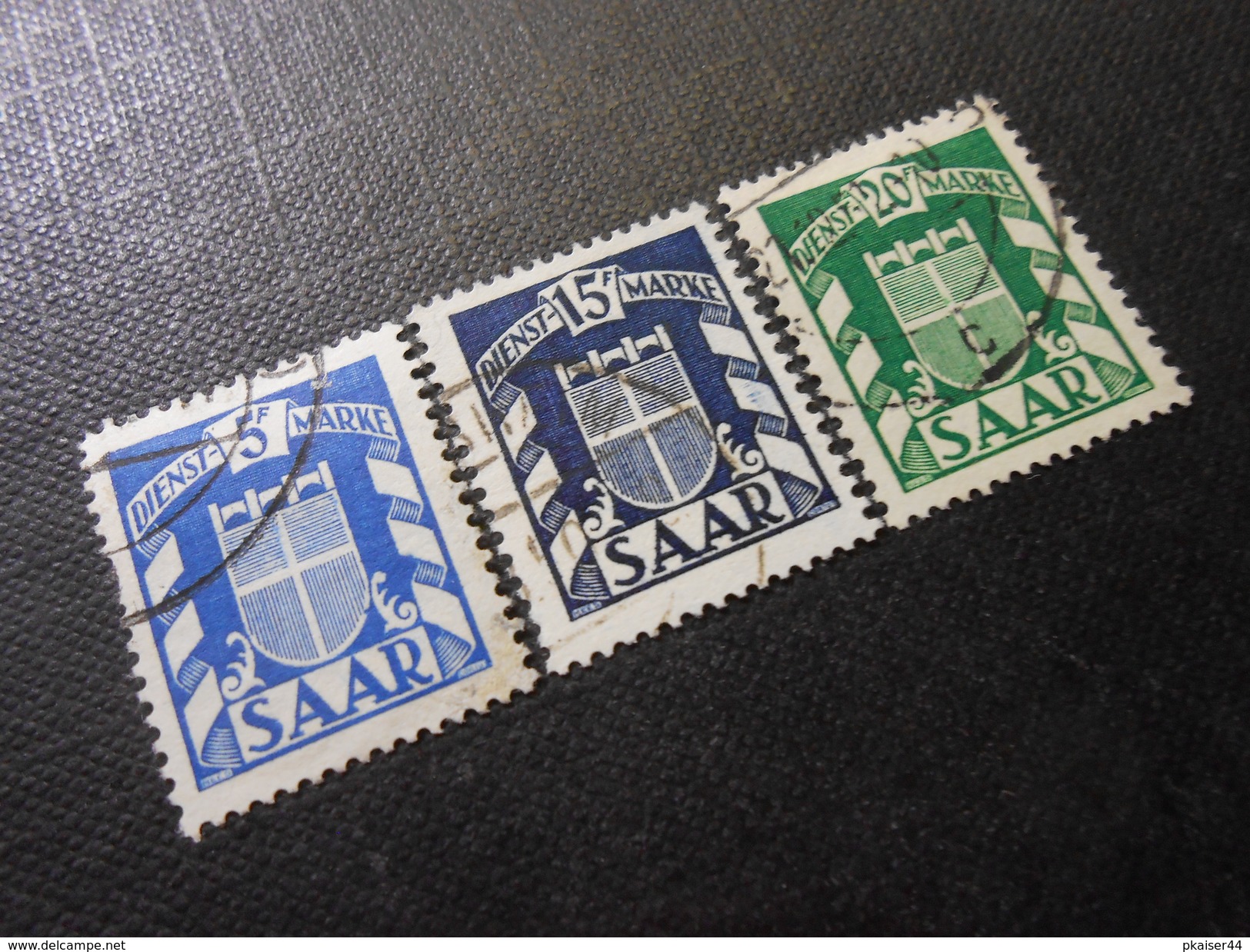 BRD Mi 37/40/41 - 5/15/20F - Saarland  Dienstmarken 1949 - 4,10 - Nuevos