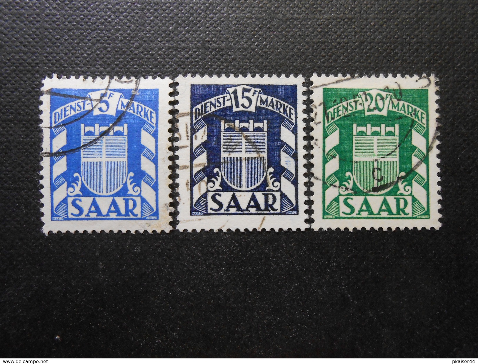 BRD Mi 37/40/41 - 5/15/20F - Saarland  Dienstmarken 1949 - 4,10 - Nuevos