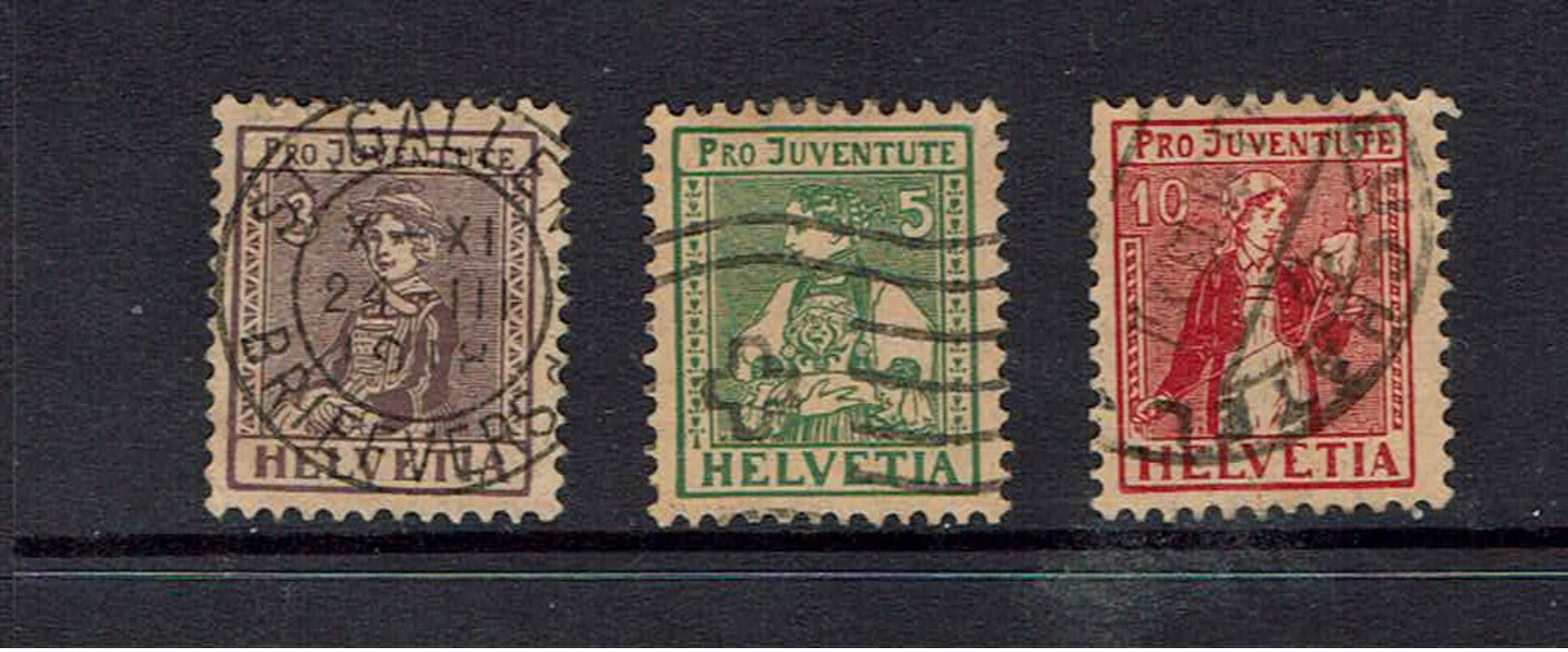 SWITZERLAND...1917...B7-9...$78.00 - Used Stamps