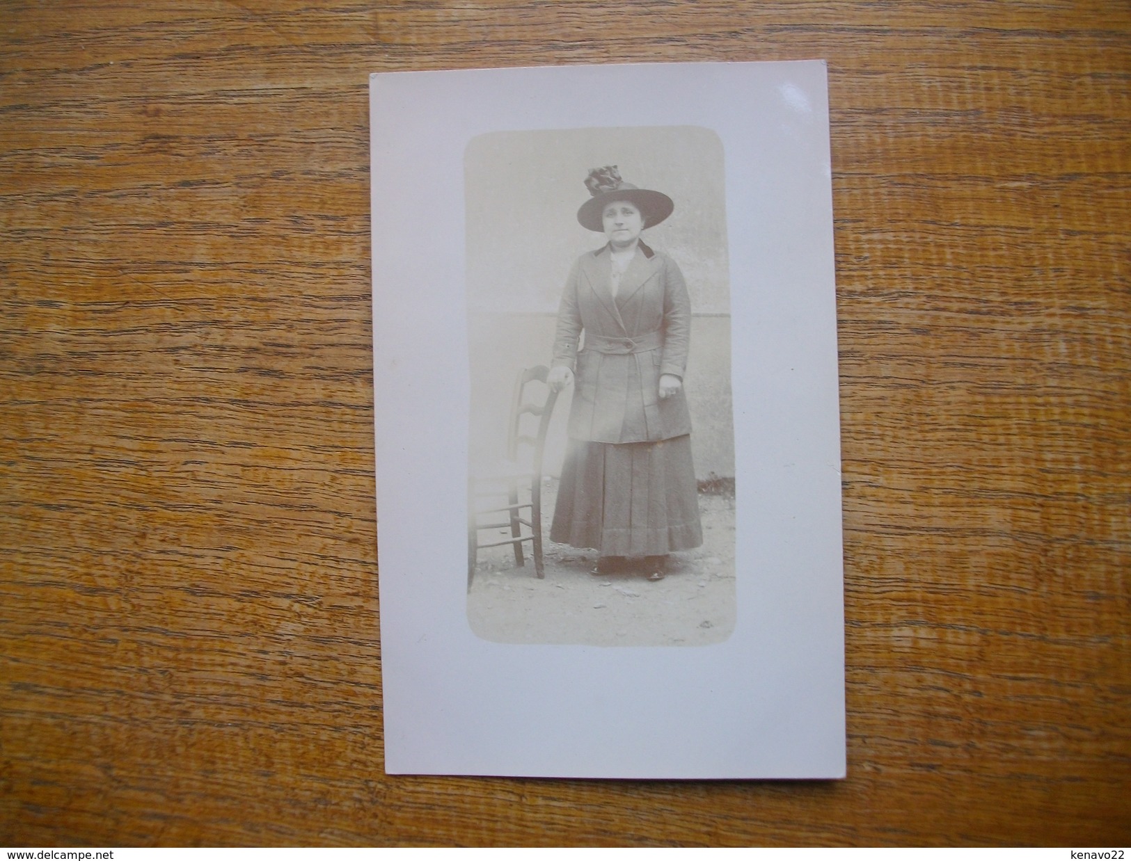 Ancienne Carte  Photo , Silhouette De Femme "" Berthe "" - Silhouettes