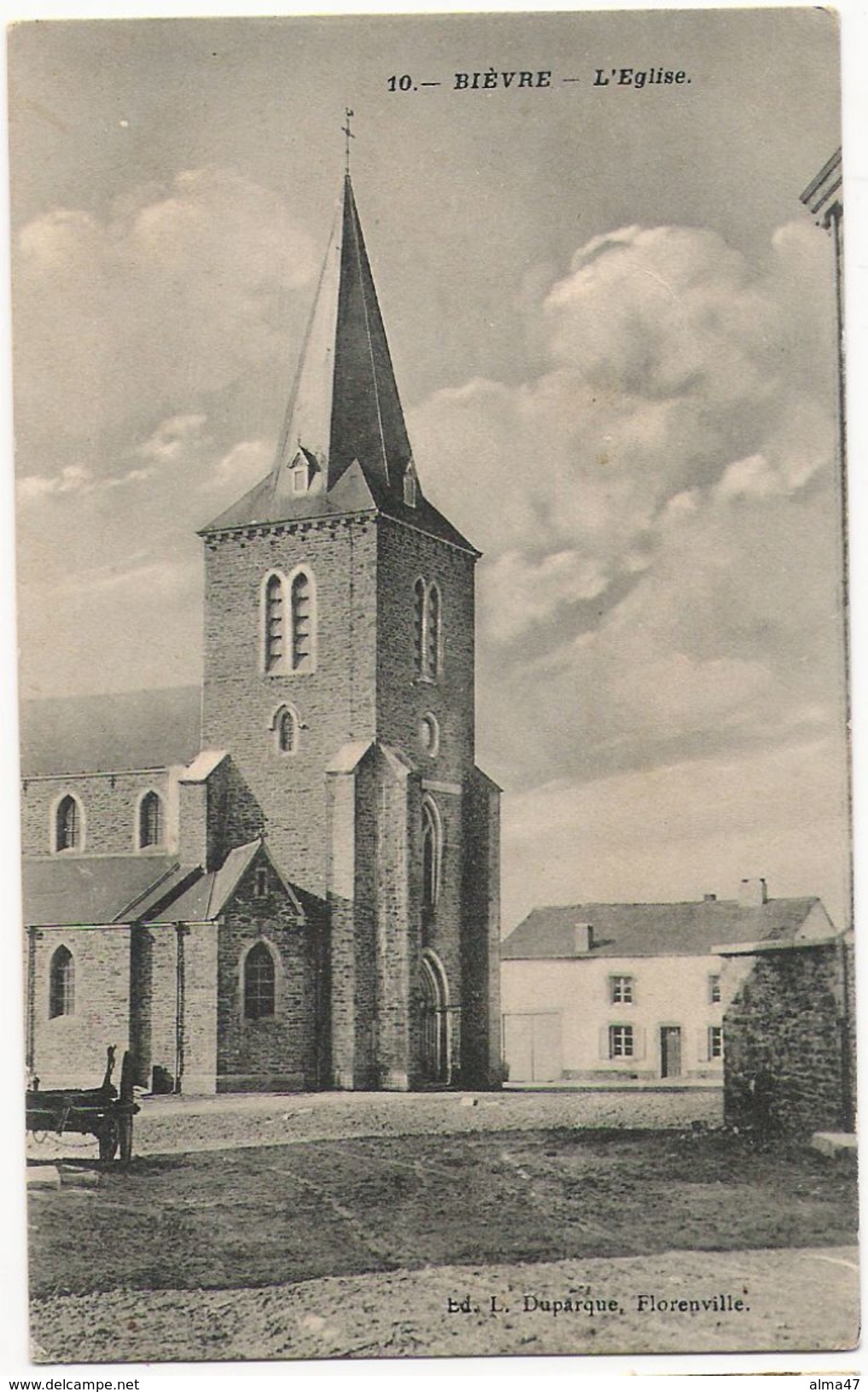 Bièvre - L'Eglise Et Maison à Droite - N'a Pas Circulé - N° 10  Ed. L. Duparque, Florenville -SUPER - Bievre