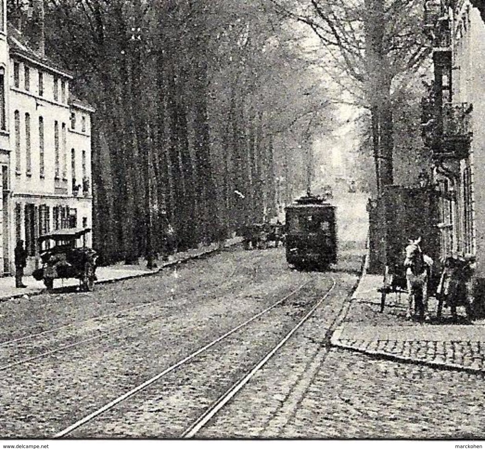 BRUXELLES (1180) : Tram électrique Chée De Waterloo, Au Niveau Du Bois De La Cambre Et De Vleurgat. Belle Animation. CPA - Transporte Público