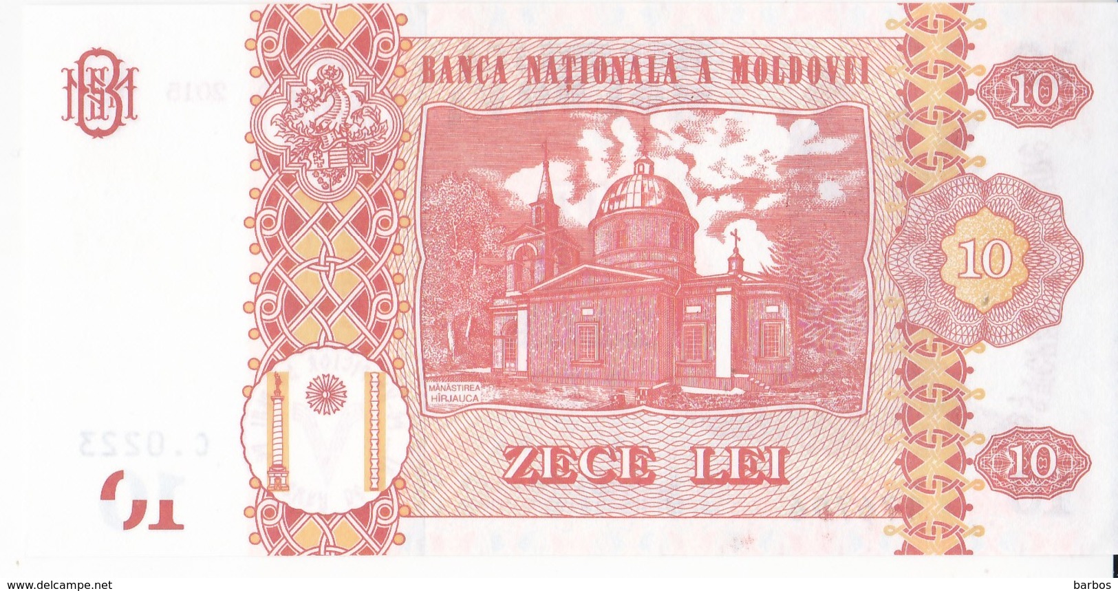 Moldova , Moldavie , Moldau , 2015  , 10 LEI , UNC - Moldova