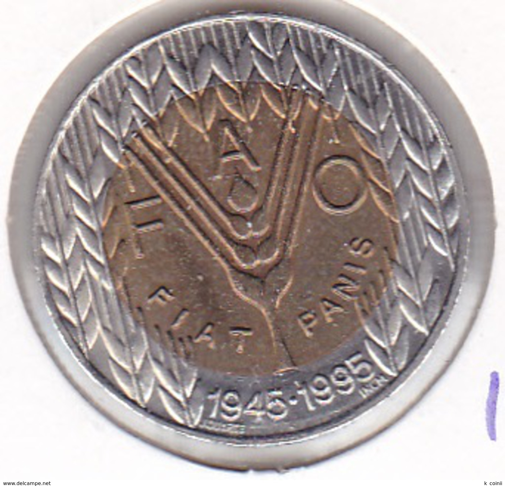 Portugal - 100 Escudos (100$00) 1995 FAO Bimetallic UNC - Portugal