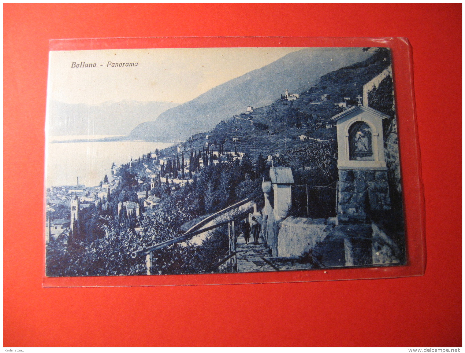 CARTOLINA  BELLANO PANORAMA  FORMATO PICCOLO     D  1873 - Lecco