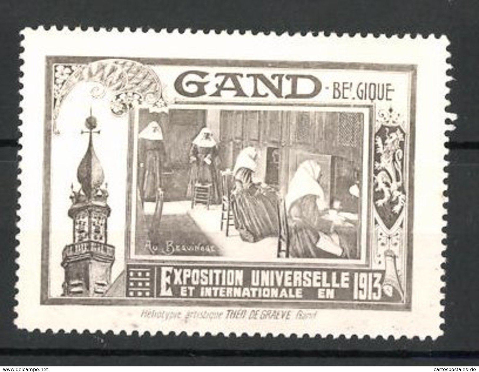 Reklamemarke Gand, Exposition Universelle 1913, Au Beguinage - Vignetten (Erinnophilie)