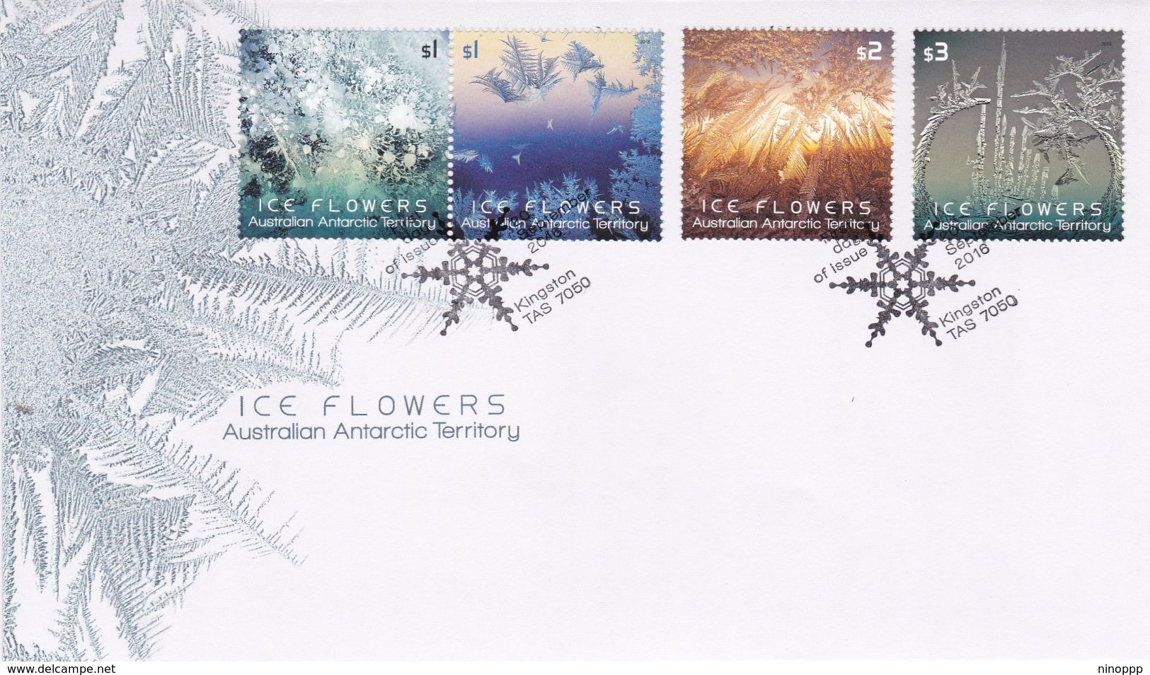 Australian Antarctic Territory 2016 Ice Flowers FDC - FDC