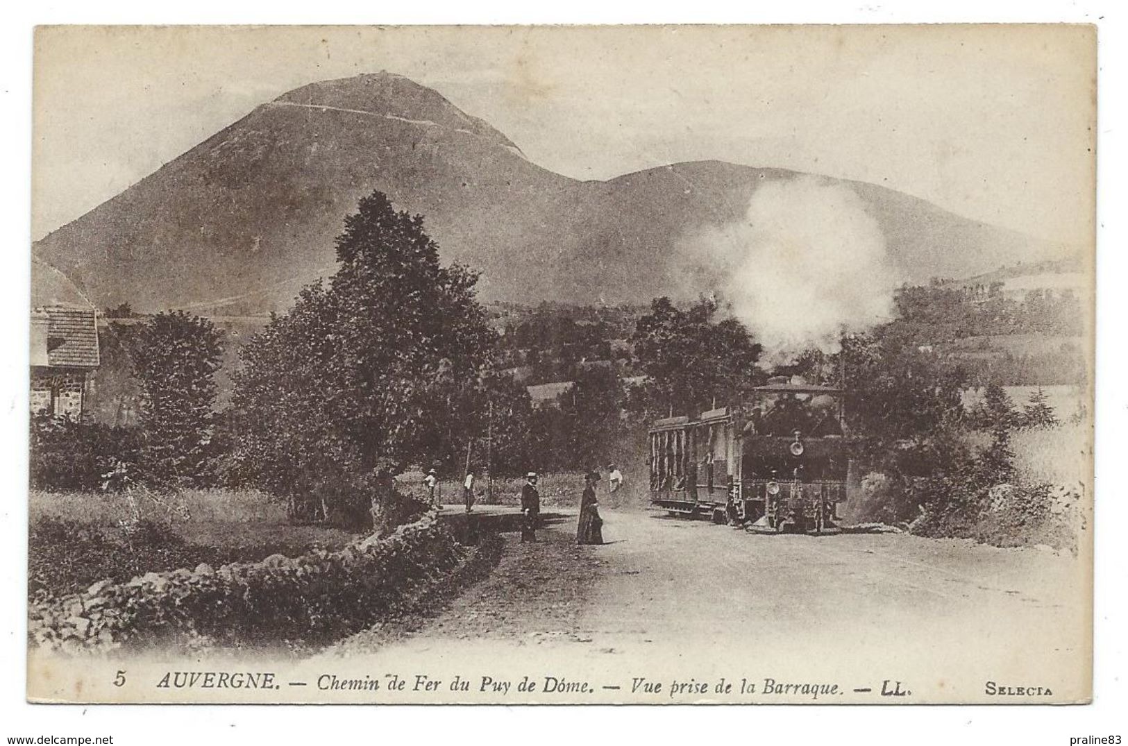 CPA - AUVERGNE, CHEMIN DE FER DU PUY DE DOME, VUE PRISE DE LA BARRAQUE - 63 - Ecrite 1919 - Eisenbahnen