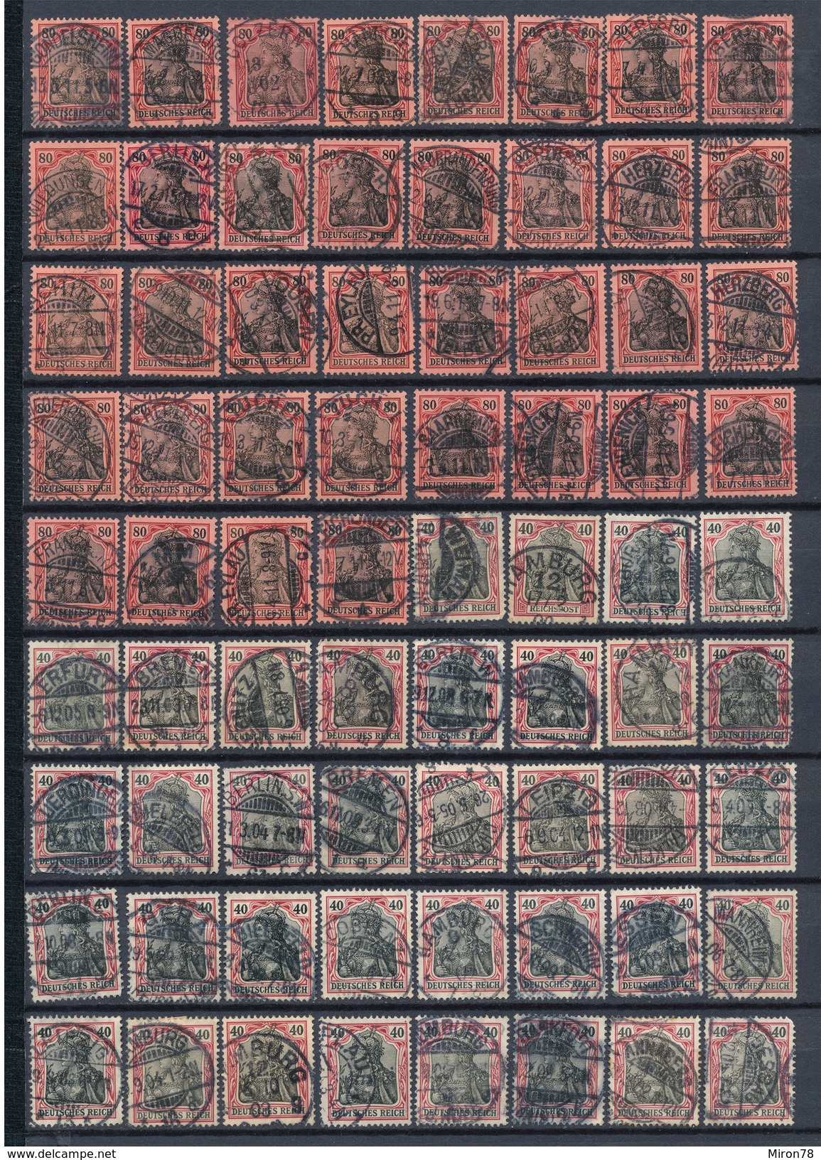 Stamps Germany 1902-1916? Fancy Cancel Used Lot#1 - Used Stamps