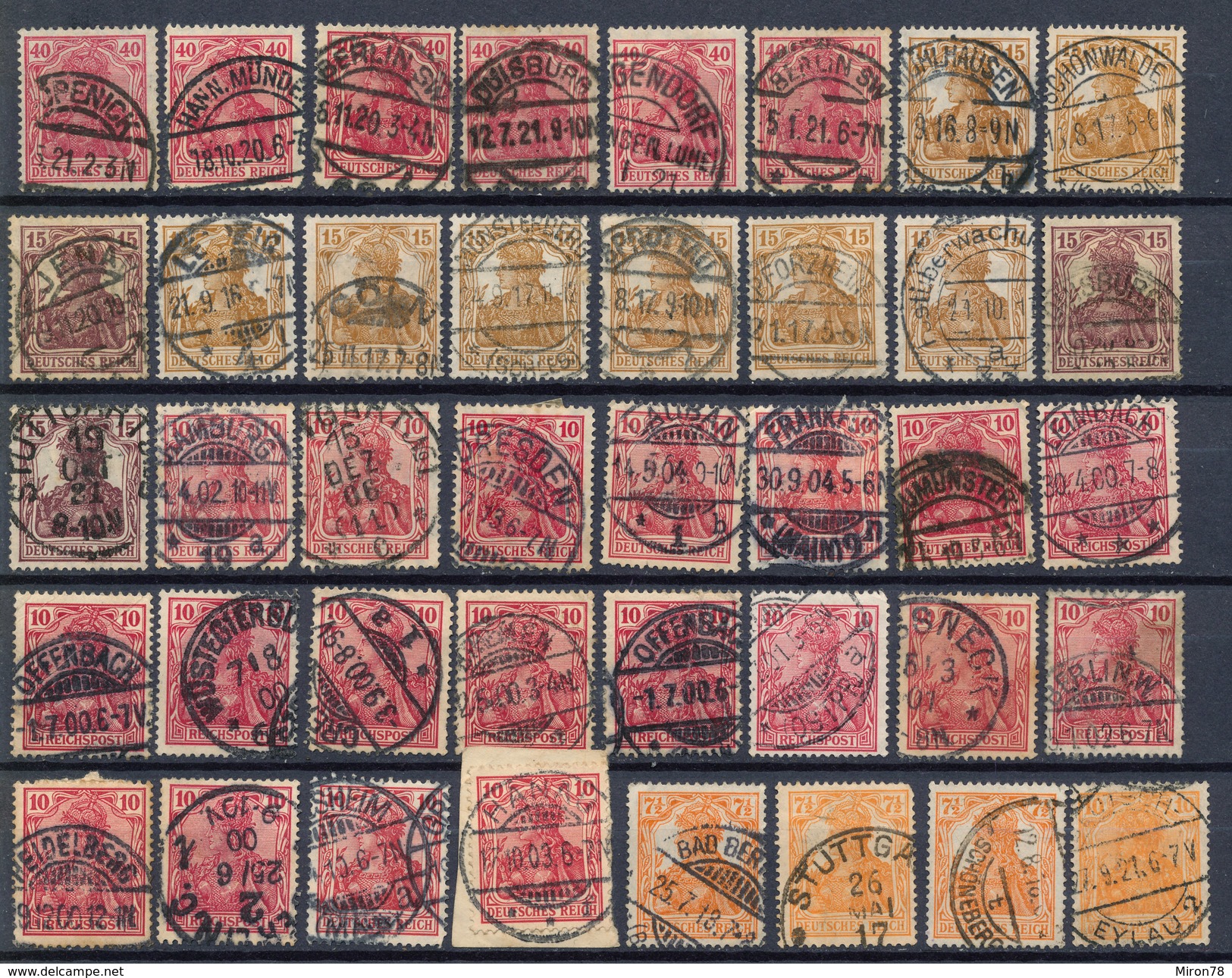 Stamps Germany 1902-1916? Fancy Cancel Used Lot#3 - Used Stamps