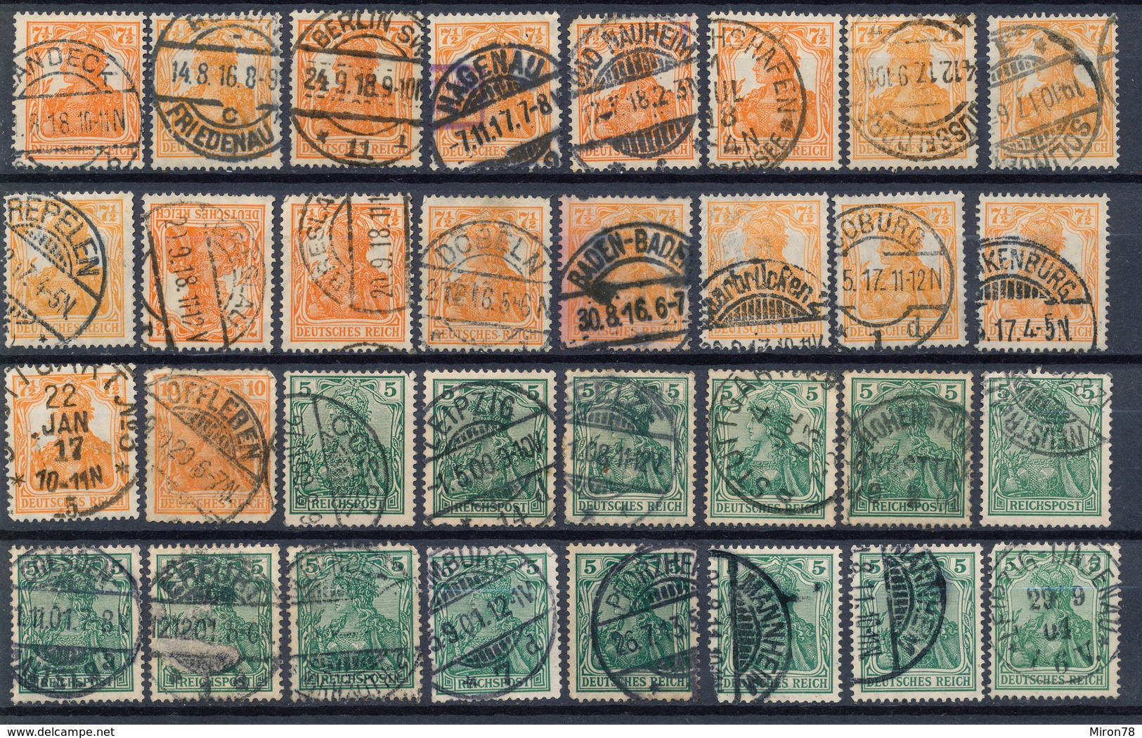 Stamps Germany 1902-1916? Fancy Cancel Used Lot#3 - Used Stamps