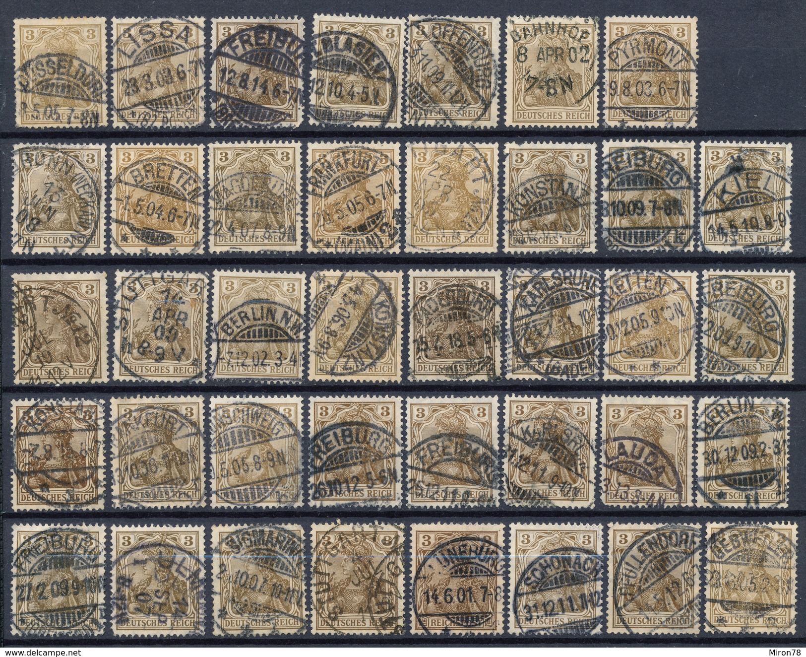 Stamps Germany 1902-1916? Fancy Cancel Used Lot#5 - Used Stamps
