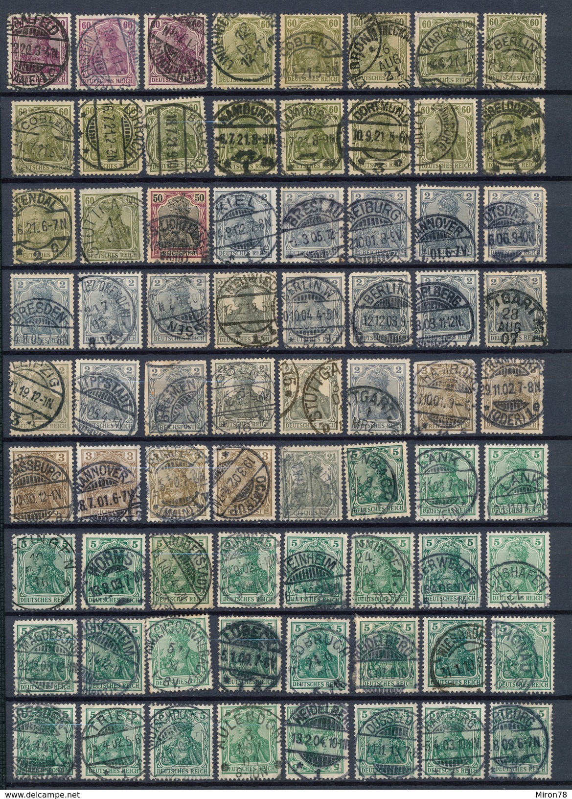 Stamps Germany 1902-1916? Fancy Cancel Used Lot#7 - Used Stamps