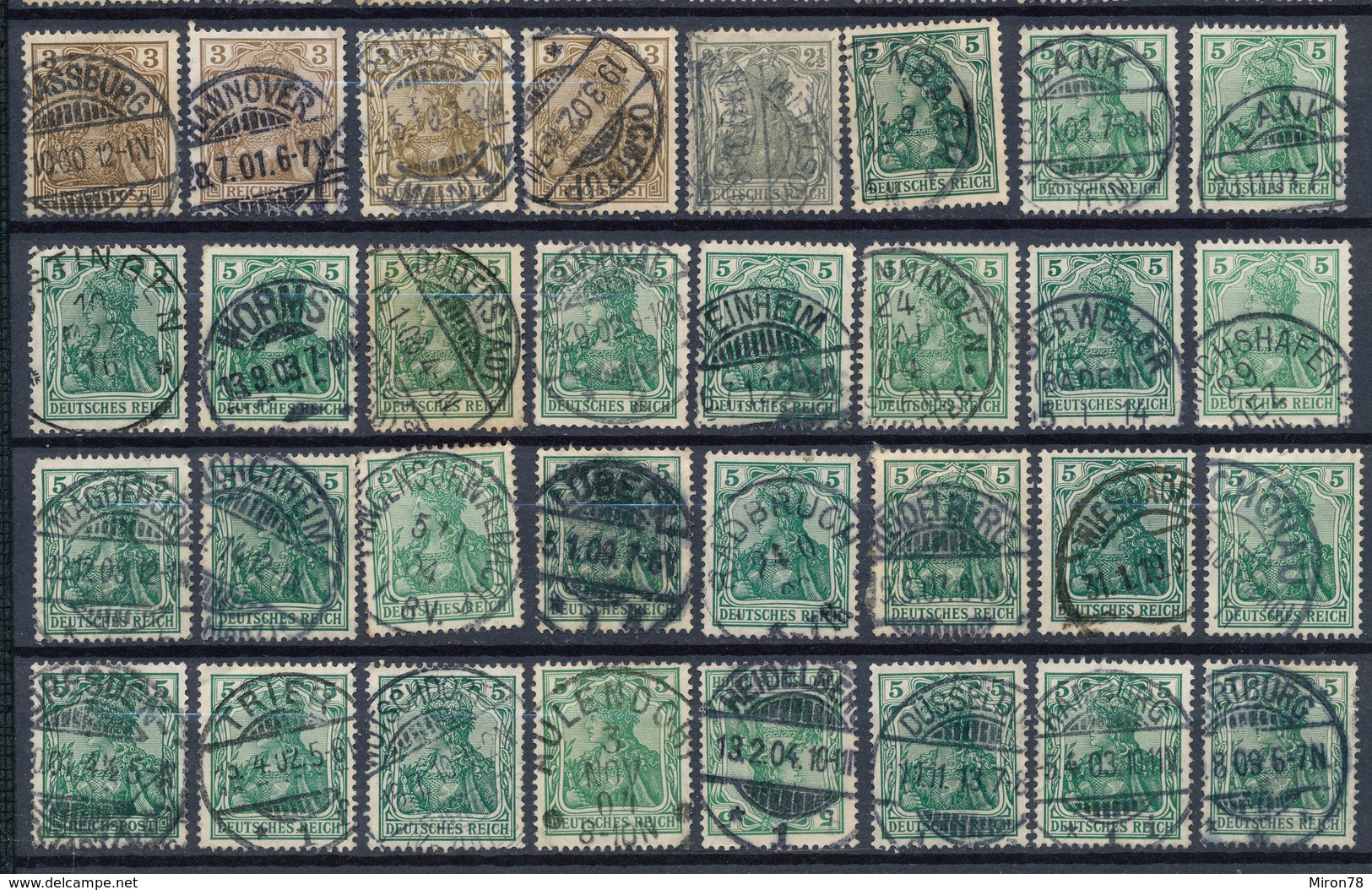 Stamps Germany 1902-1916? Fancy Cancel Used Lot#7 - Used Stamps