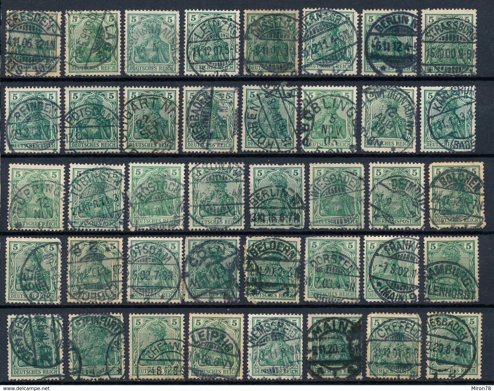 Stamps Germany 1902-1916? Fancy Cancel Used Lot#9 - Used Stamps