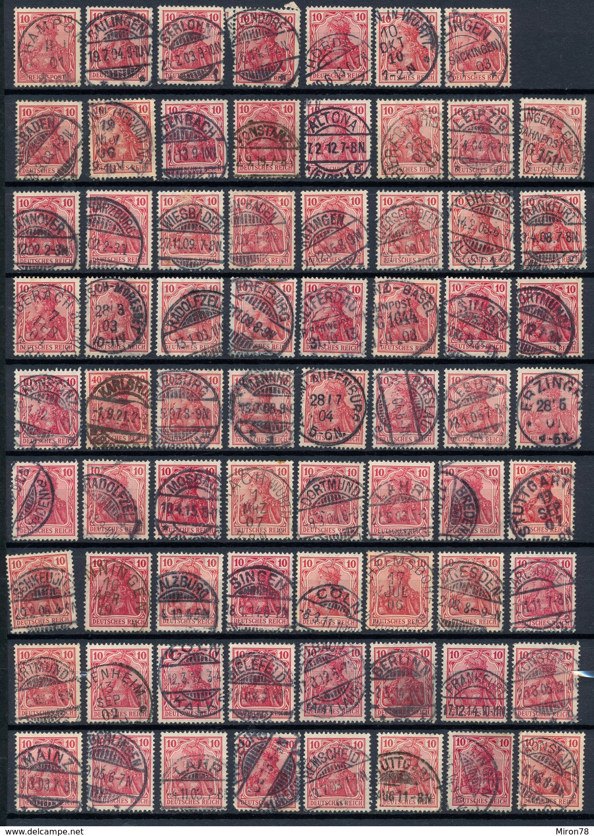 Stamps Germany 1902-1916? Fancy Cancel Used Lot#11 - Used Stamps