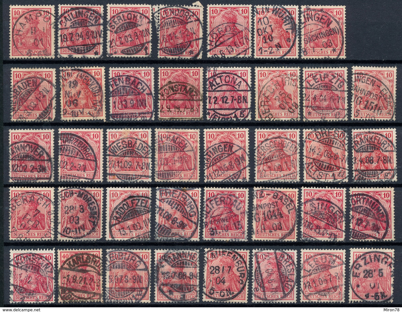 Stamps Germany 1902-1916? Fancy Cancel Used Lot#11 - Used Stamps