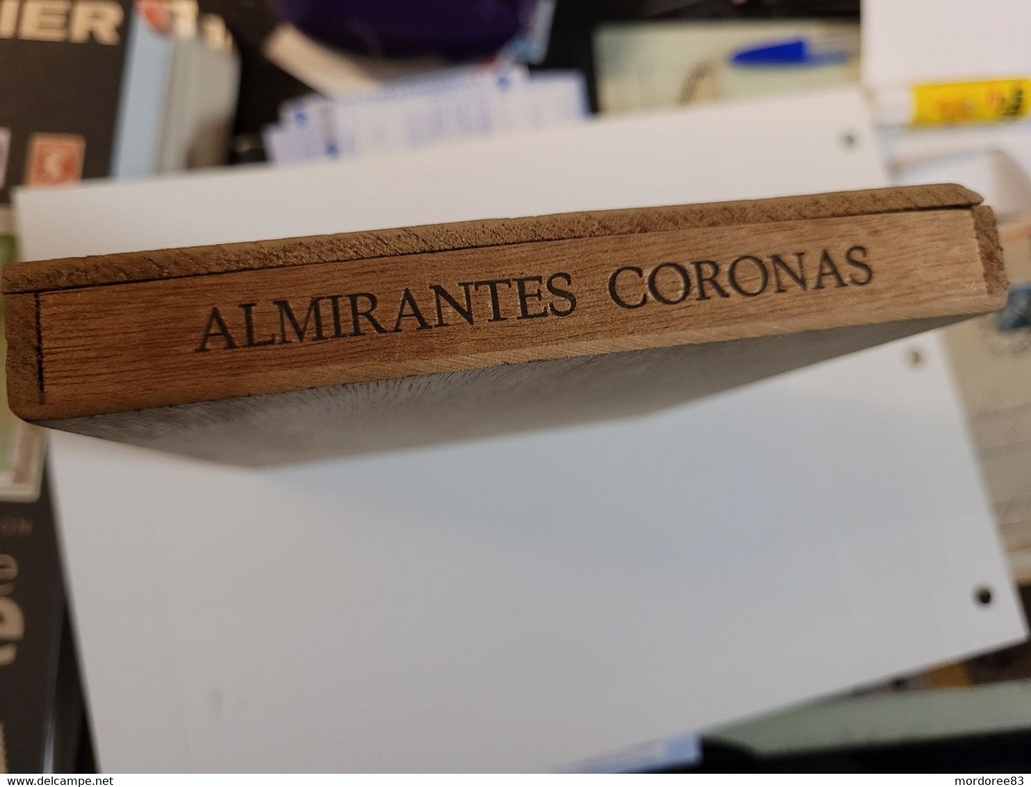 BOITE A CIGARES BOIS VIDE -ALMIRANTES CORONAS ESPECIALLY MADE FOR DAVIDOFF - JMPORTERS - Empty Tobacco Boxes