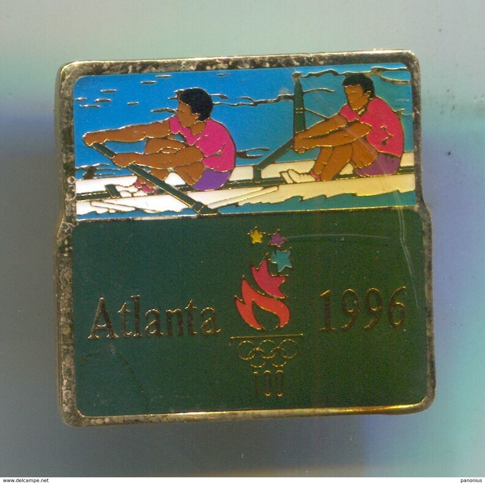 Rowing, Rudern, Canu, Kayak - ATLANTA 1996, Olympic Olimpiade, Vintage Pin, Badge, Abzeichen - Rowing