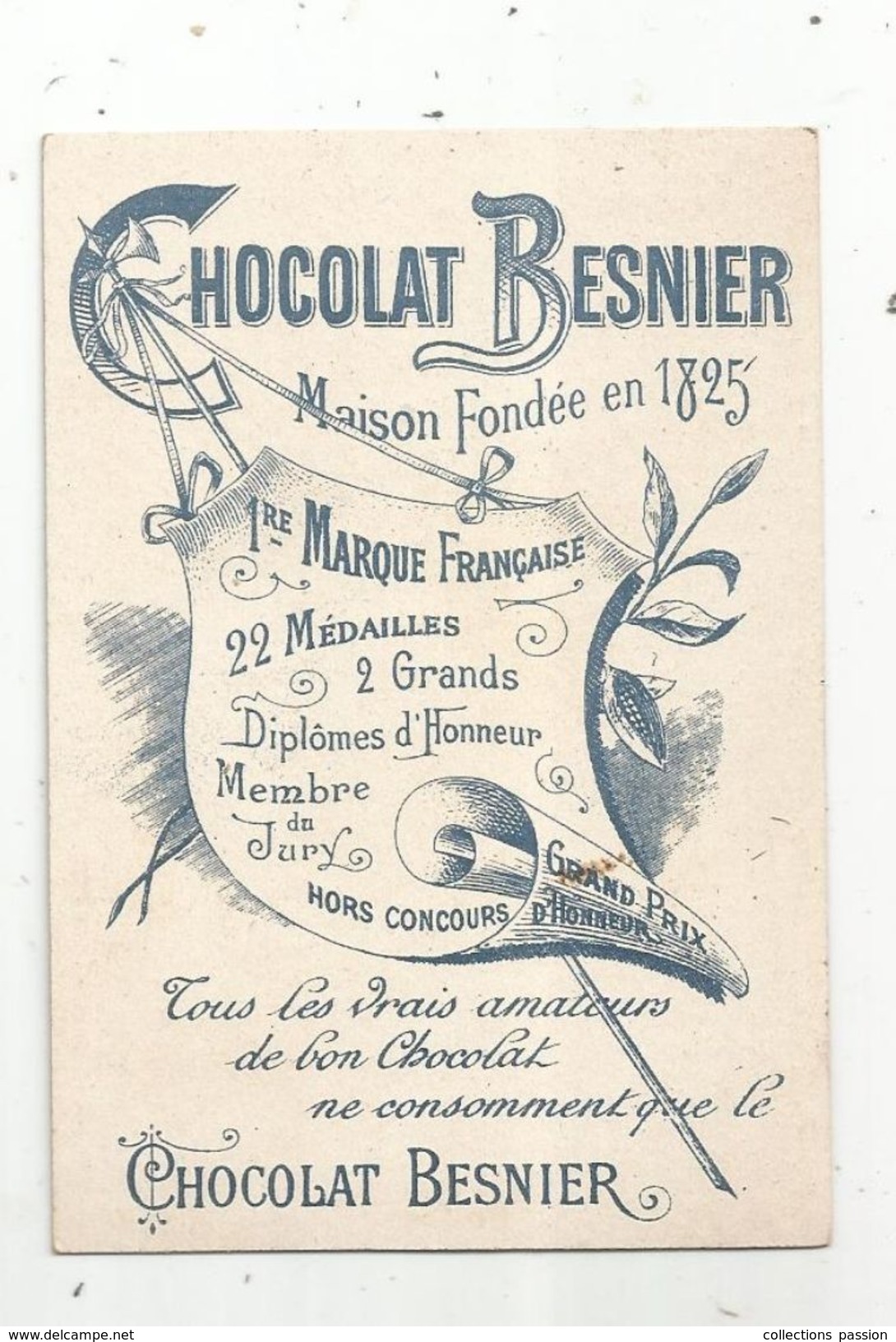 Chromo , Chocolat BESNIER ,les Gaufres Toutes Chaudes , Patissier , Métier , 2 Scans - Autres & Non Classés