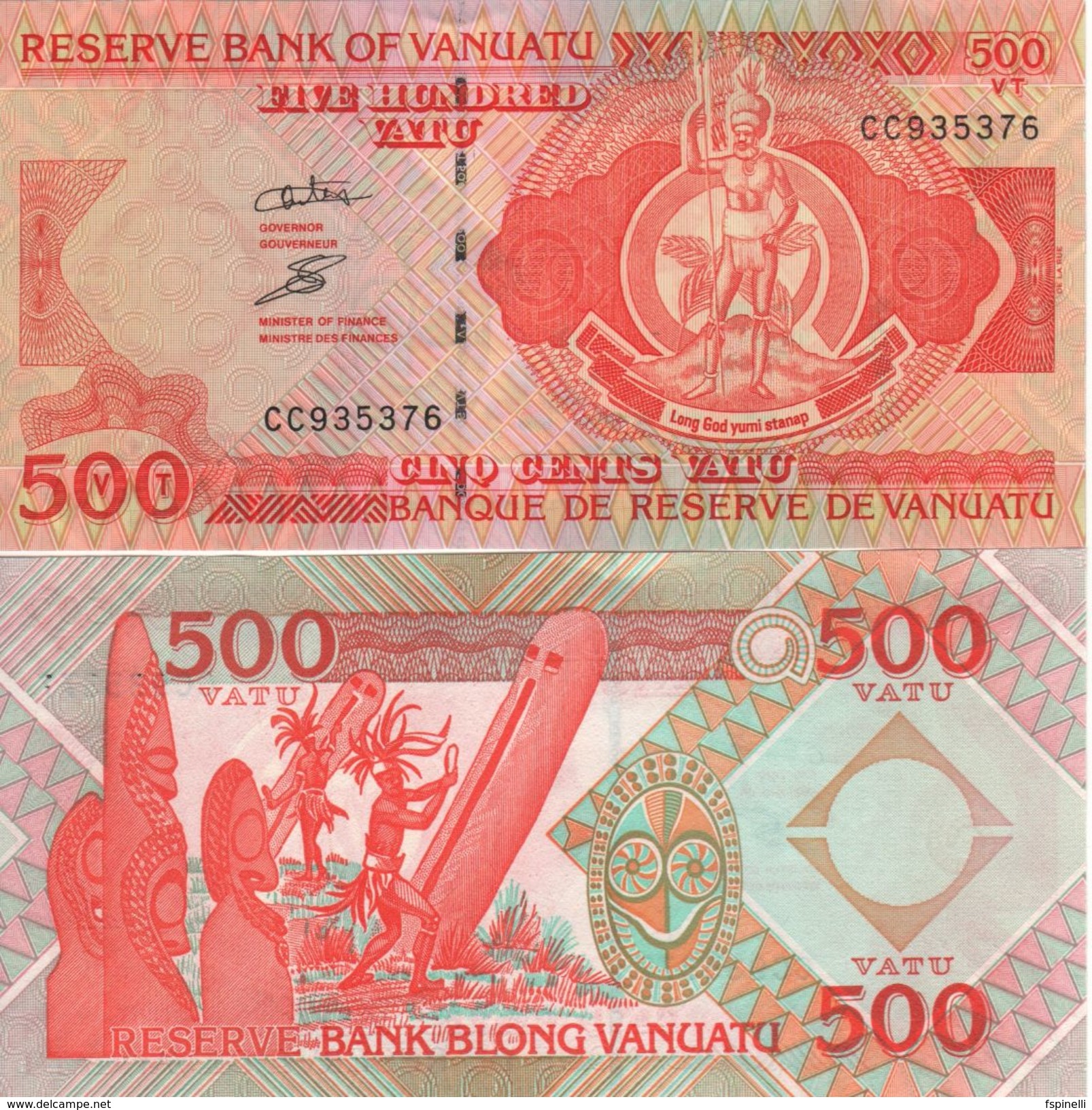 VANUATU   500 Vatu   ( De La Rue 2007)  PNL  New Signature B     UNC - Vanuatu