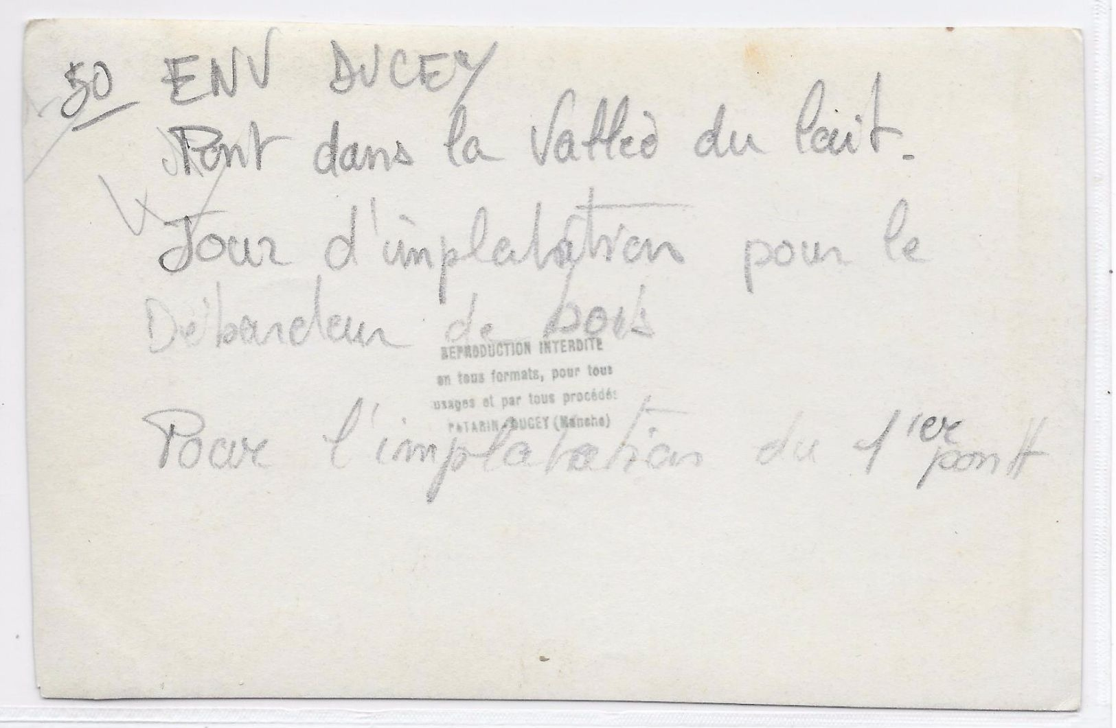 50 - Environs Ducey - Carte Photo -vallée Du Lait , Jour De Traçage , Implantation Du 1 Ier Pont  - Ttb - Autres & Non Classés