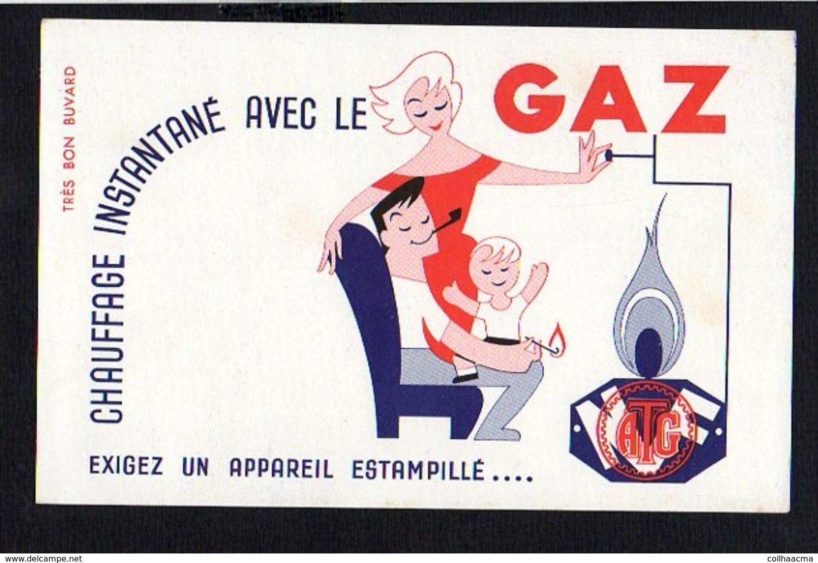 Buvard Publicitaire / Chauffage ....avec Le GAZ D'après  ?  Illustrateur à Identifier - G