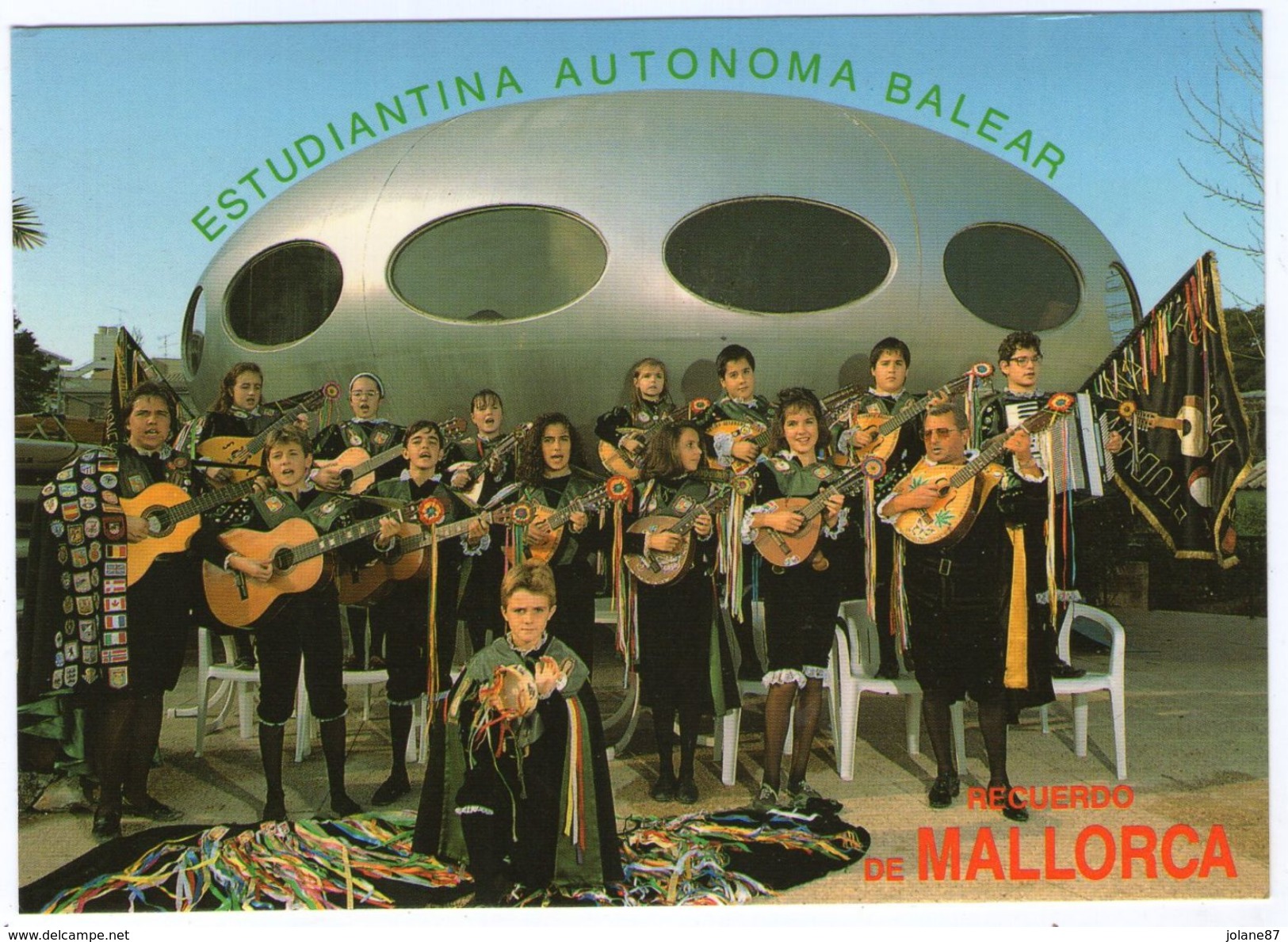 CPSM  MALLORCA         ESTUDIANTINA AUTONOMA BALEAR    CLASES DE BANDURRIA LAUD GUITARRA ACORDEON POR SOLFEO - Musica E Musicisti