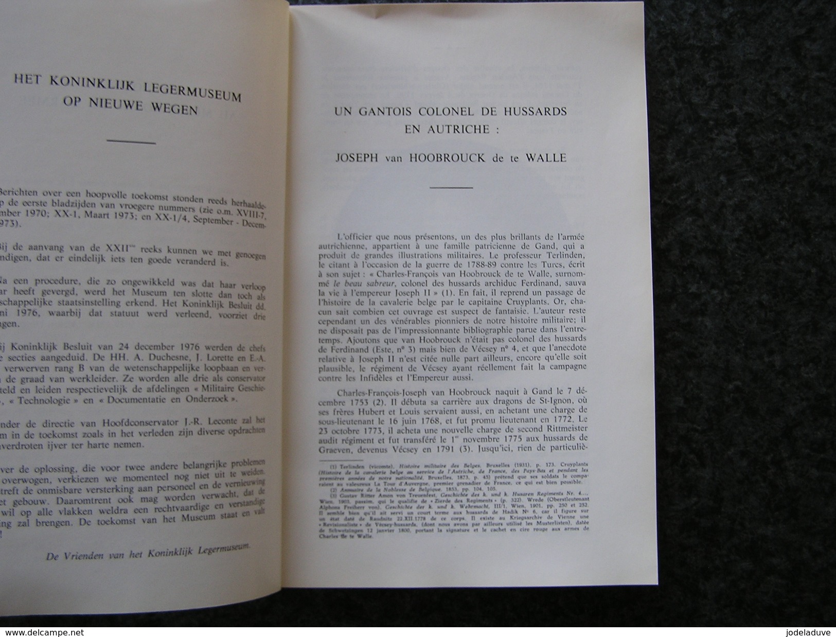 REVUE BELGE D' HISTOIRE MILITAIRE XXII 1 Geschiedenis Histoire Guerre Génie Hussard Empire Carnot Jourdan Hainaut - Histoire