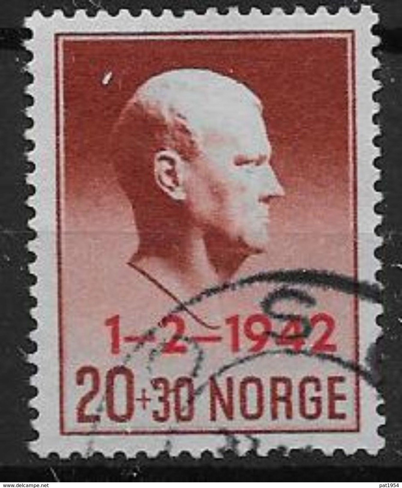 Norvège 1942 N°236A Oblitéré  Quisling Surchargés - Oblitérés