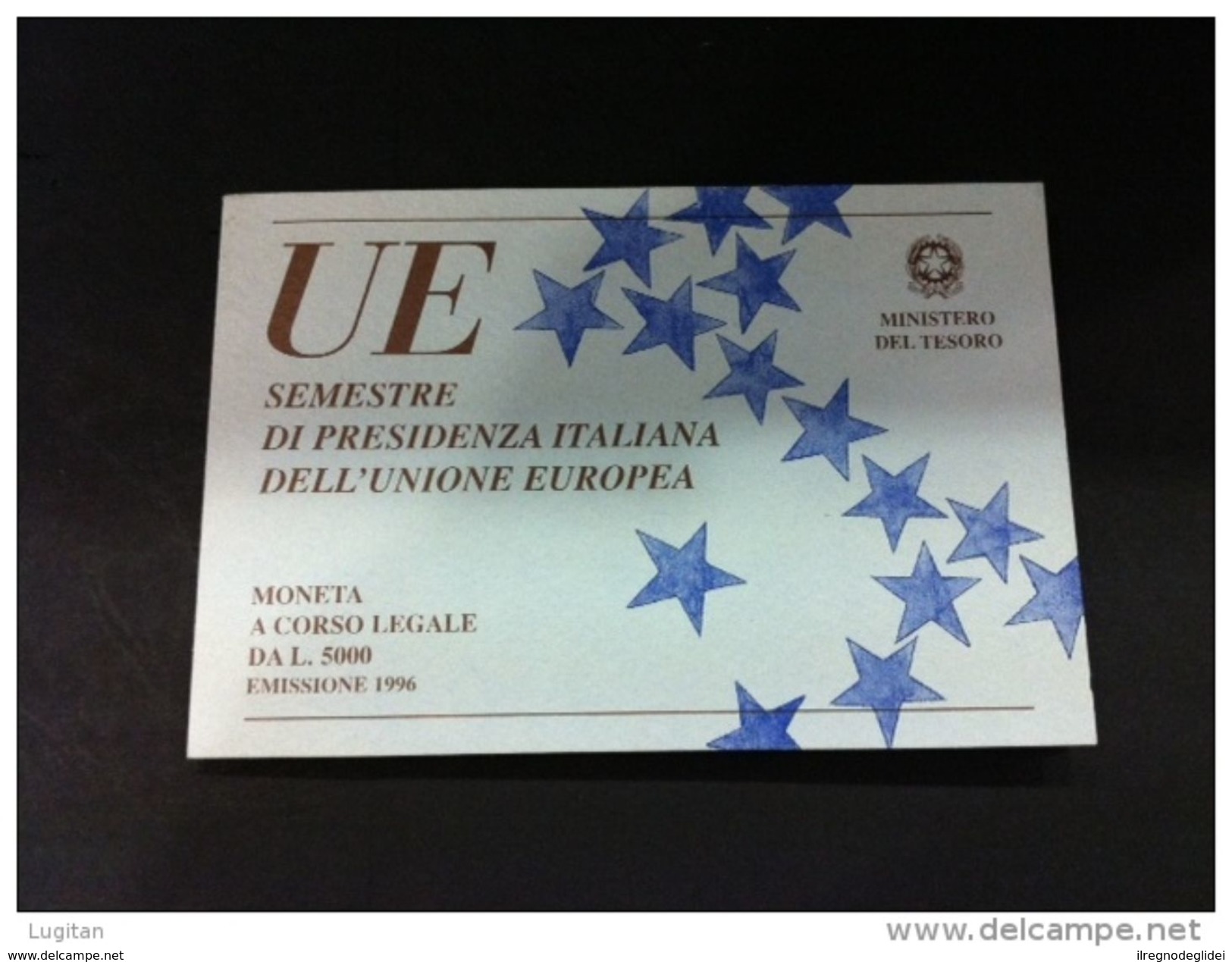 ITALIA - 1996 - 5.000 Lire - Semestre Presidenza Europea - VERSIONE FDC - Tiratura 38.230 - Commemorative