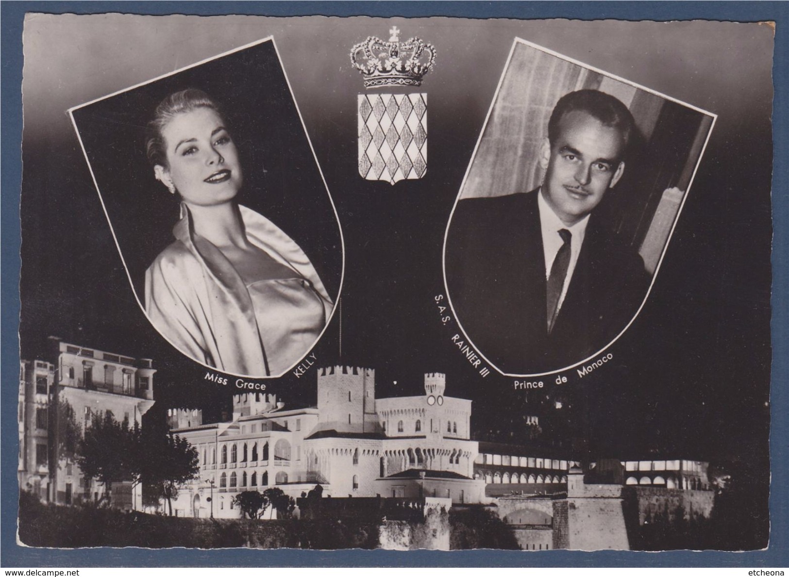 = Carte Postale Monaco Mariage Rainier III Et Grace Kelly 19.4.1956 N°477 - Storia Postale