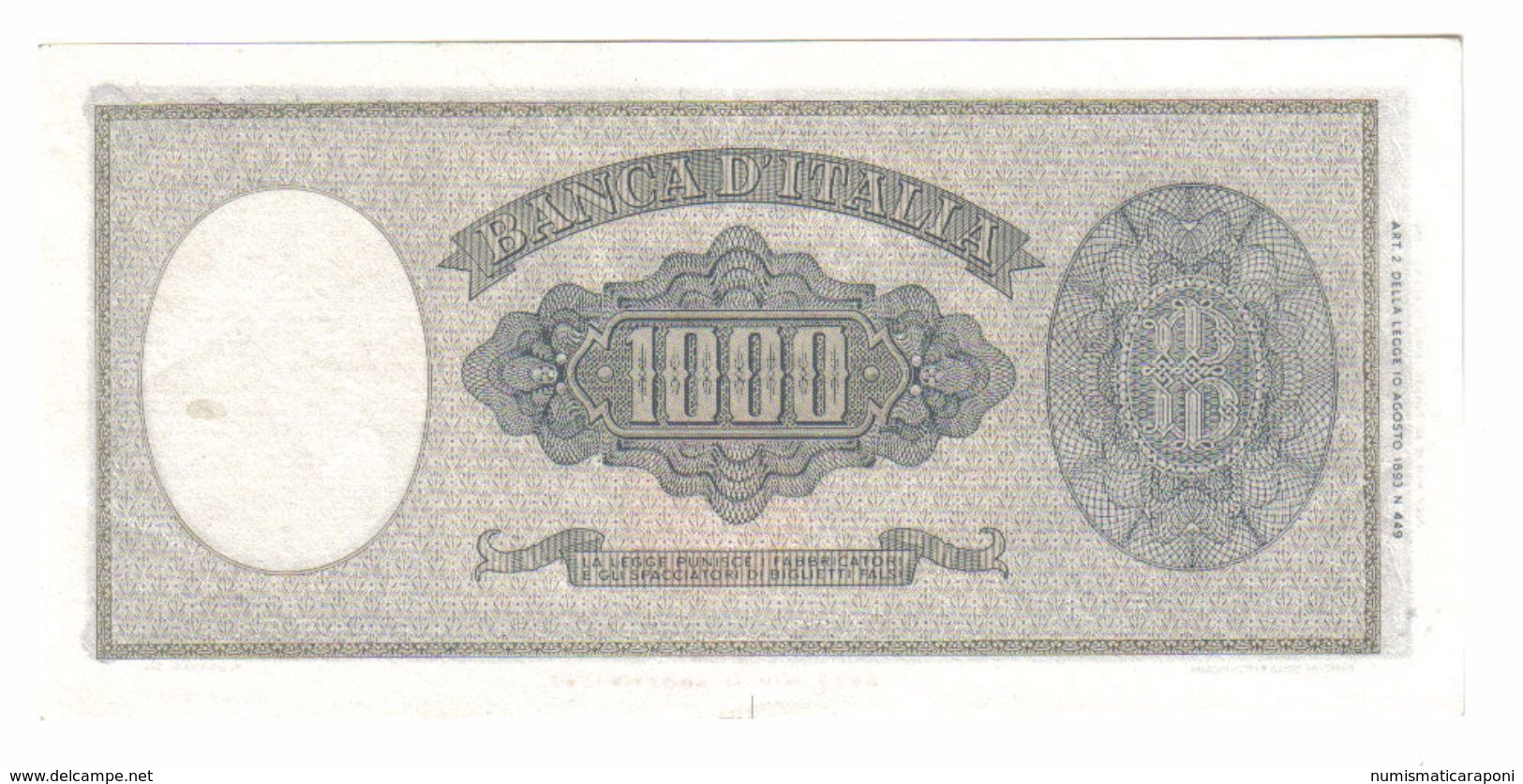 1000 LIRE ITALIA MEDUSA 15 09 1959 Q.FDS ASTA 1144 - 1000 Lire