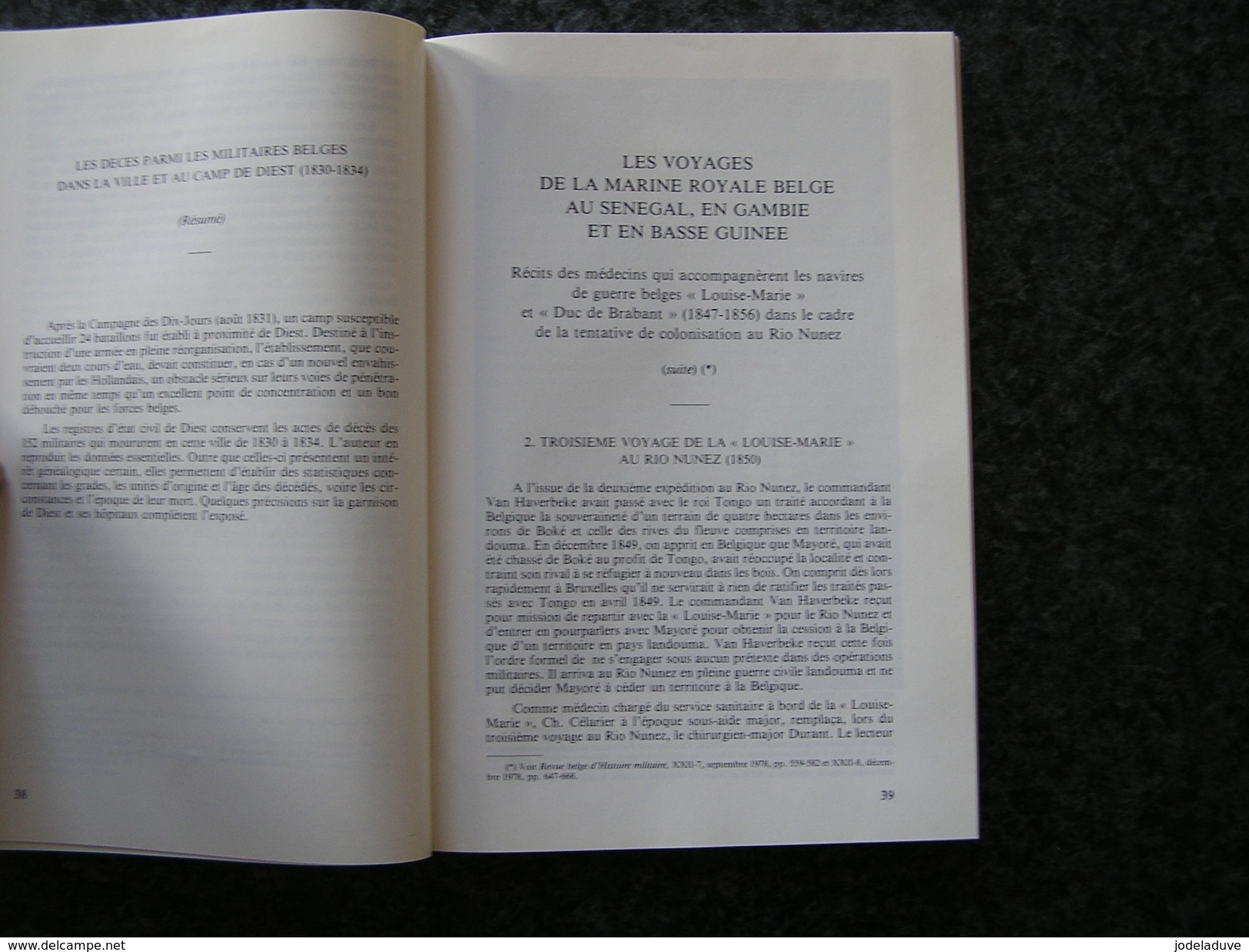 REVUE BELGE D' HISTOIRE MILITAIRE XXIII 1 Oorlog Diest Guerre 40 45 Aubin Neufchâteau Marine Médecin Navire Rio Nunez