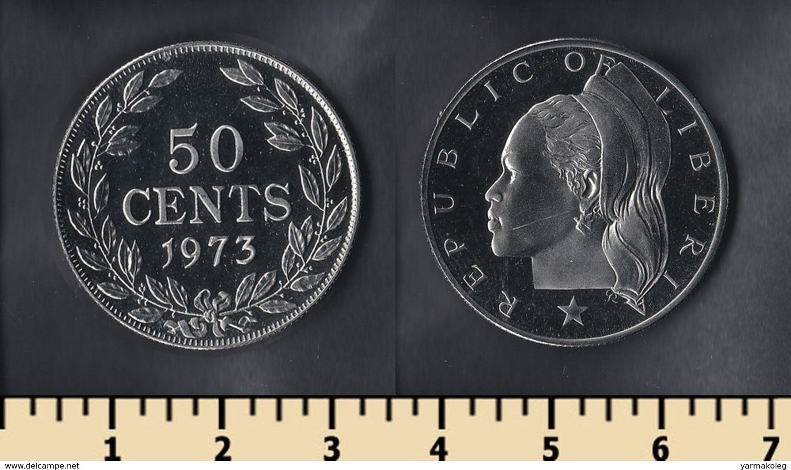 Liberia 50 Cents 1973 - Liberia