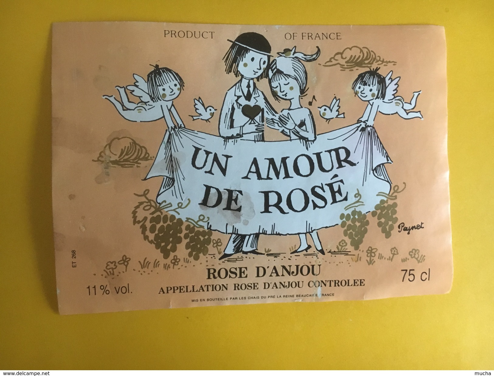 5195 - Un Amour De Rosé Rosé D'Anjou Dessin De Peynet - Tiras Cómicas