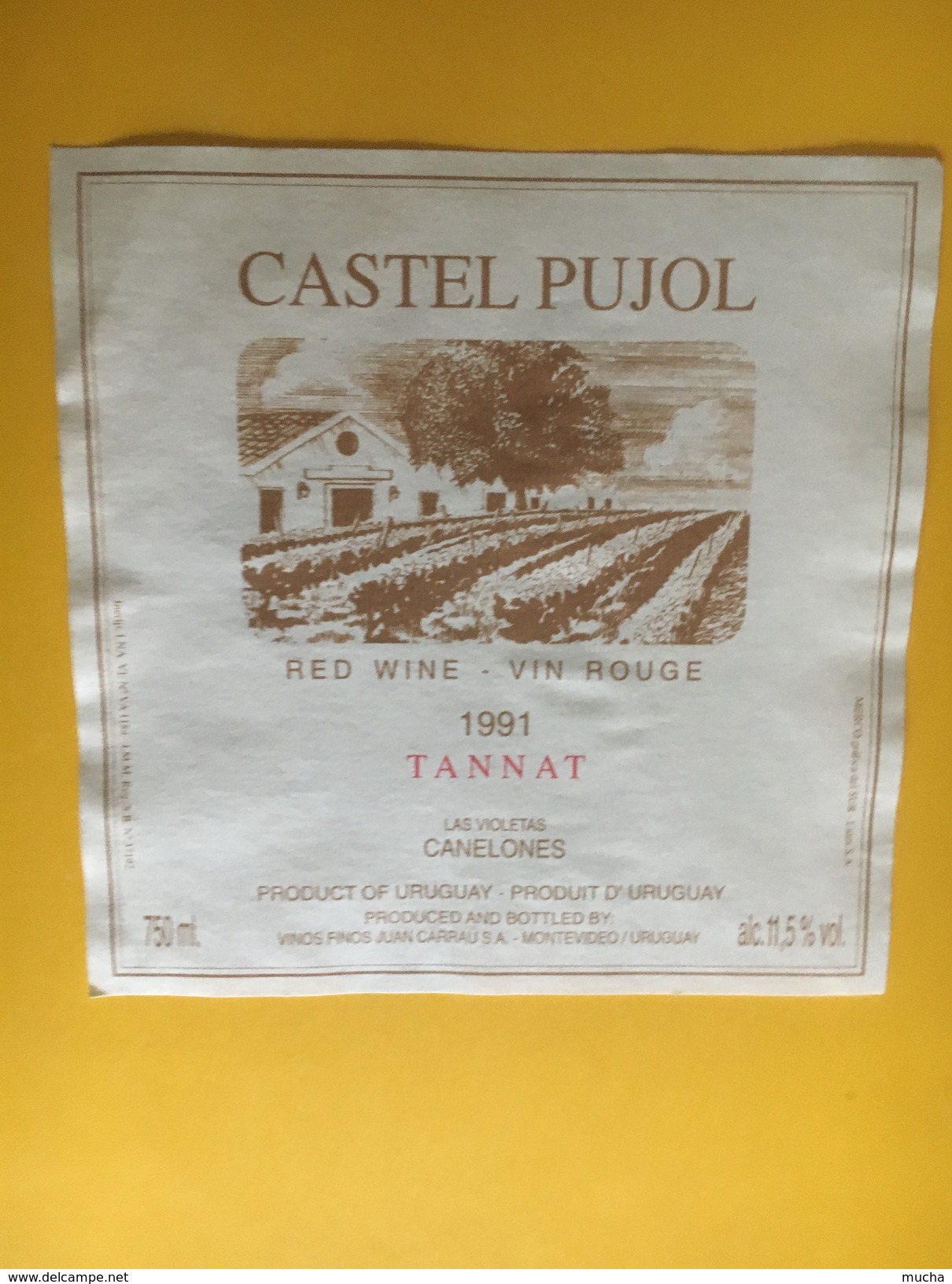 5201 - Castel Pujol 1991 Tannat Uruguay - Autres & Non Classés