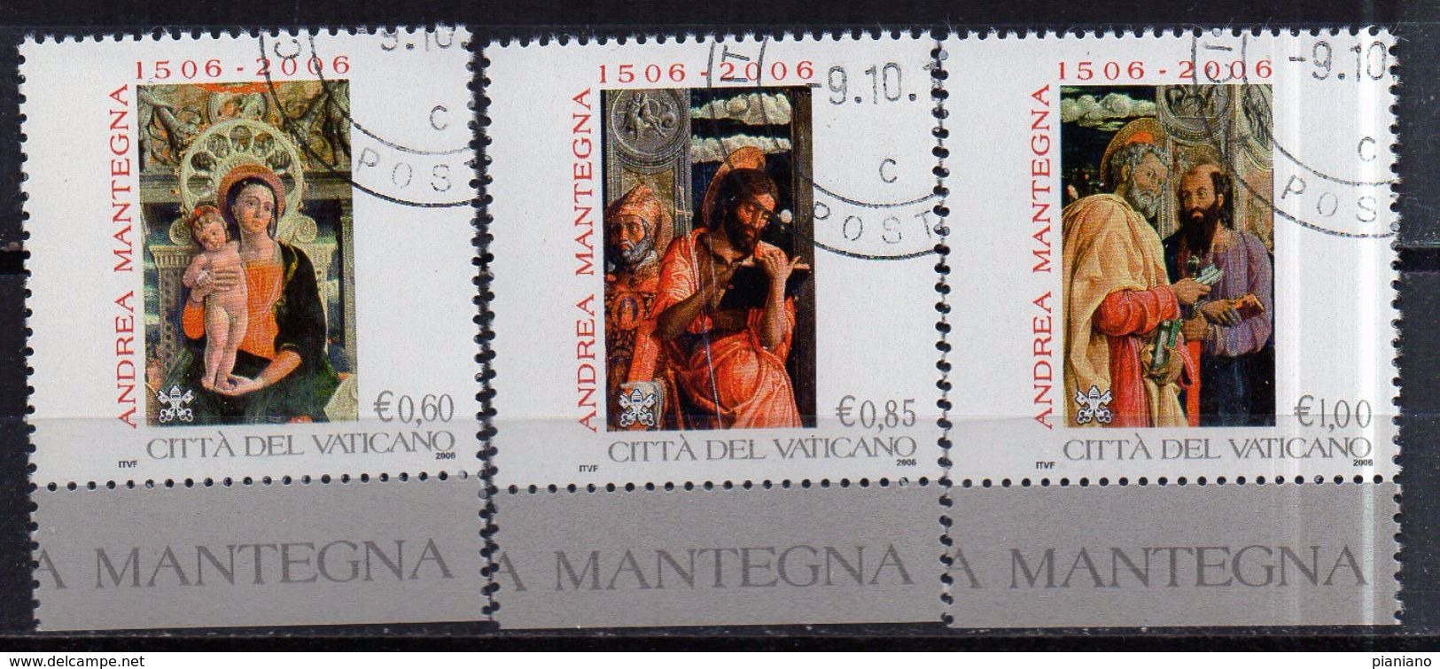 PIA - VATICANO - 2006 - 5° Centenario Della Morte Di Andrea Mantegna - (SAS  1406-08) - Oblitérés