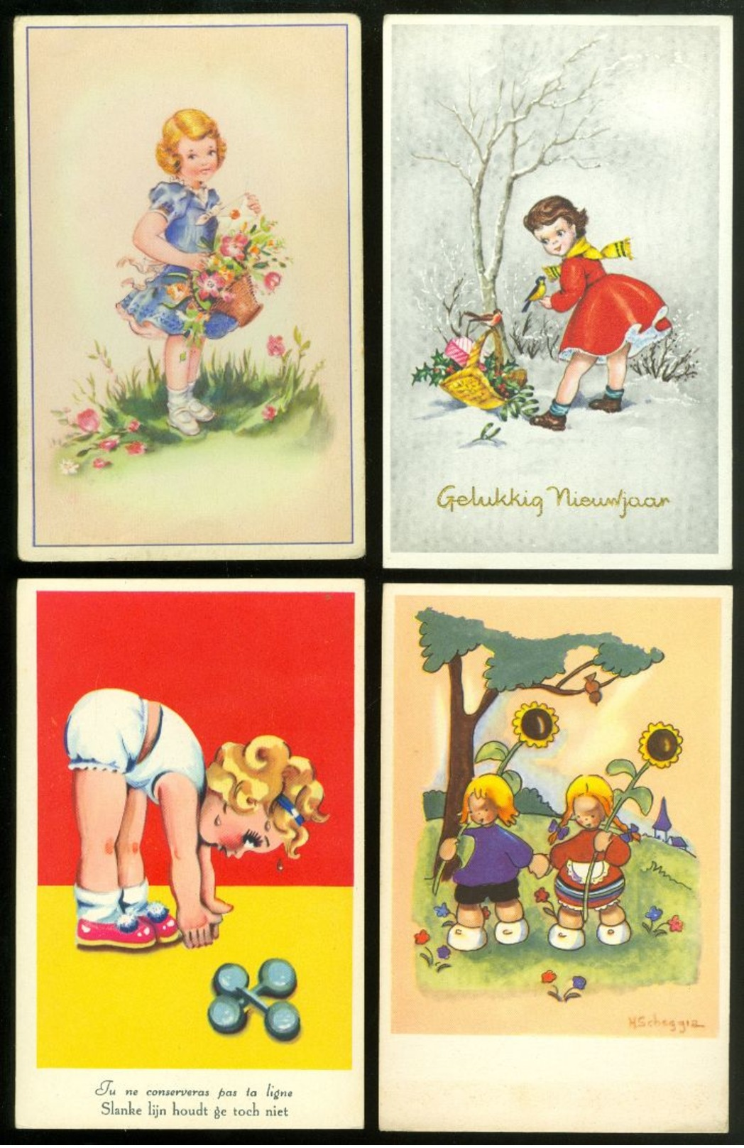 Beau Lot De 60 Cartes Postales De Fantaisie   Mooi Lot 60 Postkaarten Van Fantasie -  60 Scans - 5 - 99 Cartes