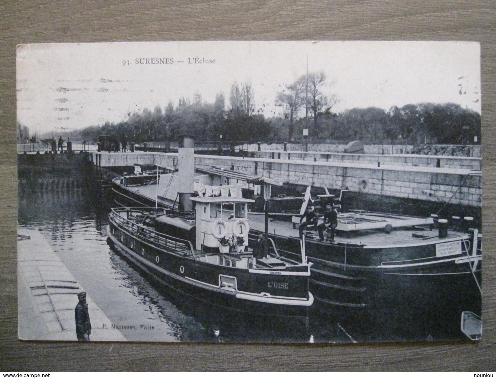 Carte Postale Suresnes - L'écluse - Marmuse Paris 93 - 1913 - Suresnes