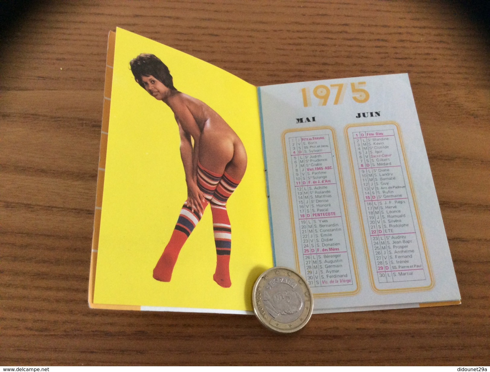 Calendrier 1975 (livret 16 Pages) « PETIT DICTIONNAIRE Sur La Femme - Photos LEN SIRMAN PRESS St-Jean Pin-up, Nue, Sexy - Small : 1971-80