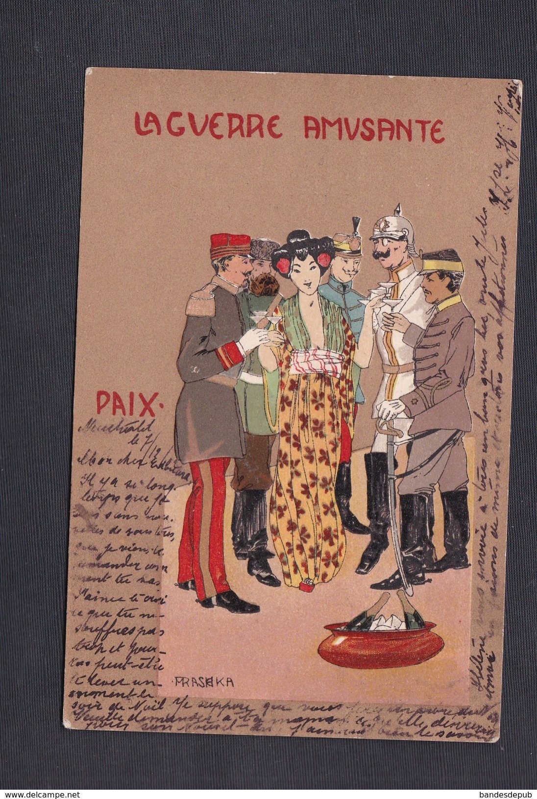 Vente Immediate Raphael Kirchner ( Signé Prashka ) La Guerre Amusante - Paix ( Guerre 14-18 Champagne ) - Kirchner, Raphael