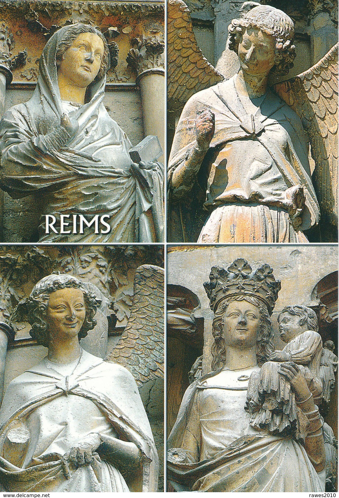 AK Frankreich 2017 Reims Kathedrale Notre Dame Figuren Heilige - Reims