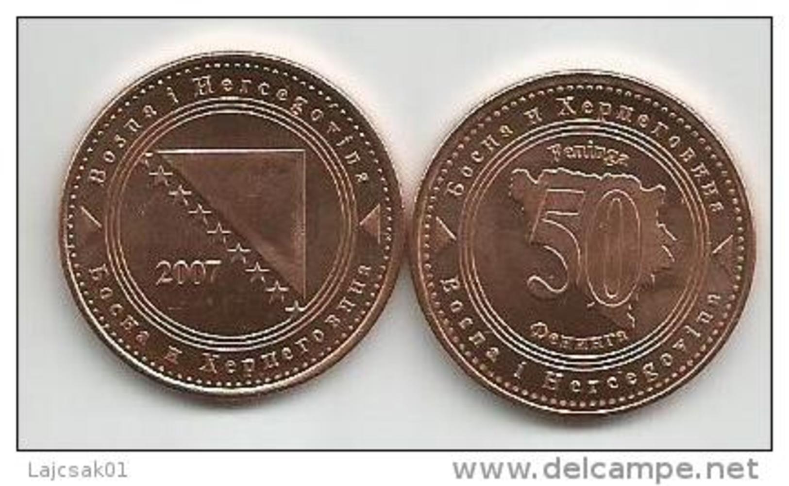 Bosnia And Herzegovina 50 Feninga 2007. UNC - Bosnie-Herzegovine