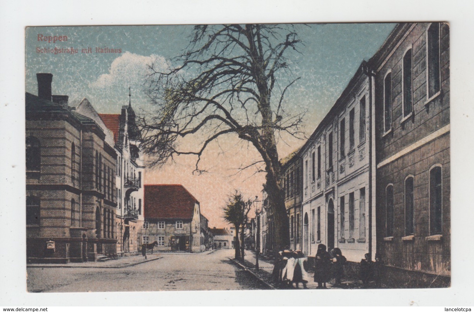 REPPEN (RZEPIN) / SCHLOSSSTRASSE Mit RATHAUS (mit PHILATELIE DEUTSCHES REICH) - Pologne