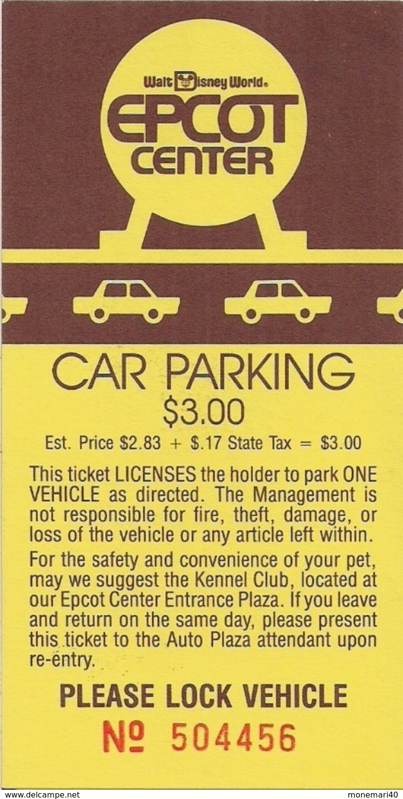 WALT DISNEY WORLD - EPCOT CENTER (FLORIDA) - CAR PARKING. - Verenigde Staten