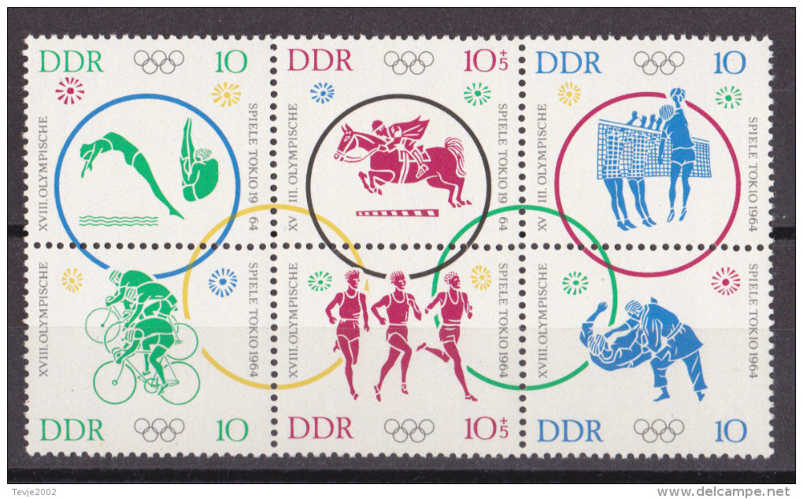 Fh_ DDR - Mi.Nr. 1039 - 1044 Sechserblock - Postfrisch MNH - Ungebraucht